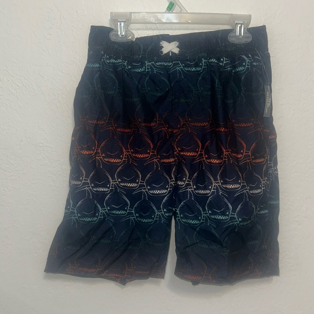 OP Swim Trunks Board Shorts Shark Print Boys L 12-14 Beach Pool Ocean Summer